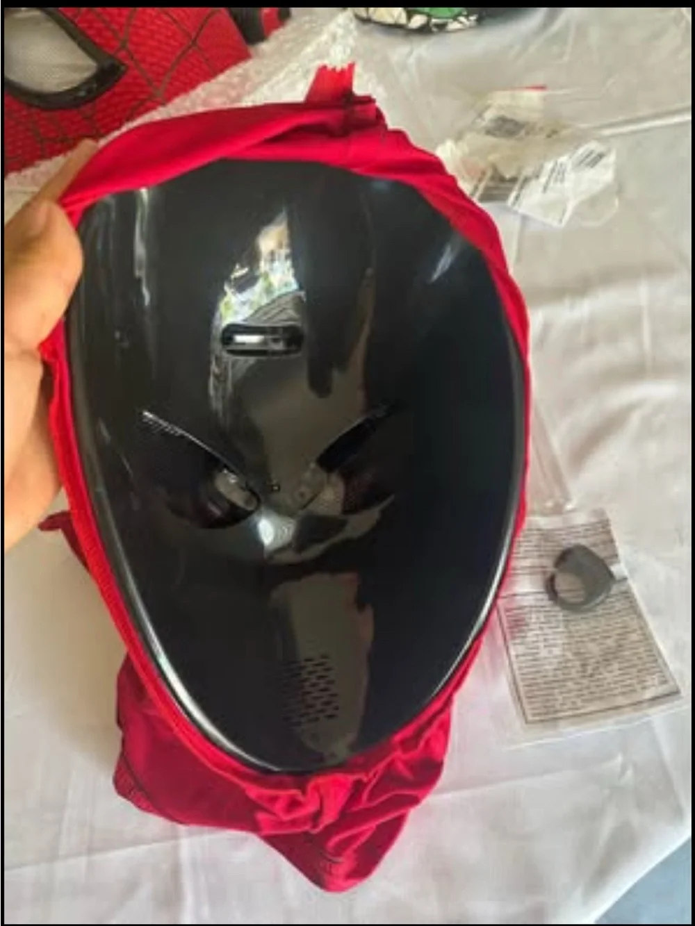 Spider-Man Cosplay Electronic Mask w/ Remote Control, New